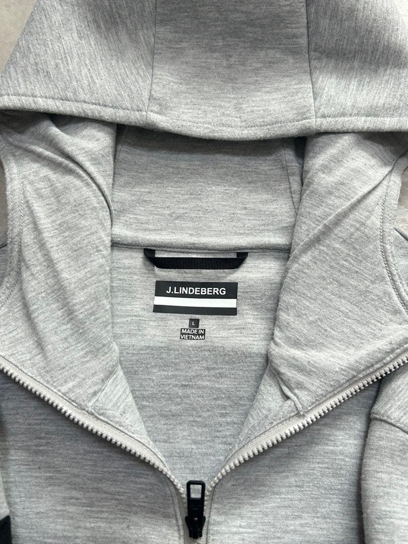 良品 ジェイリンドバーグ バックブリッジロゴストレッチフルジップゴルフパーカーL