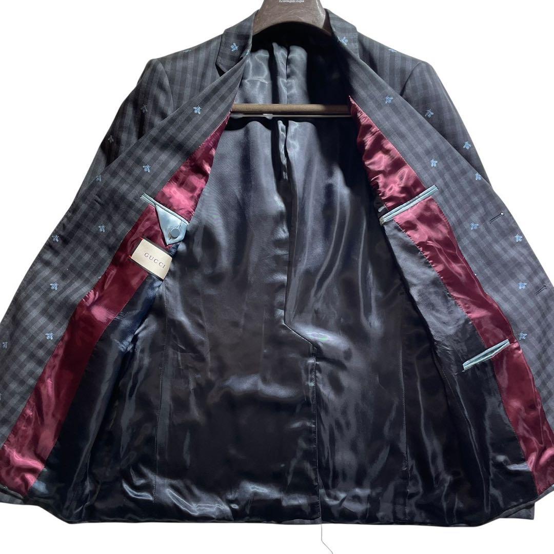 グッチ　現行！ミケーレ期　豪華ビー◎ スーツ セットアップ 50 XL