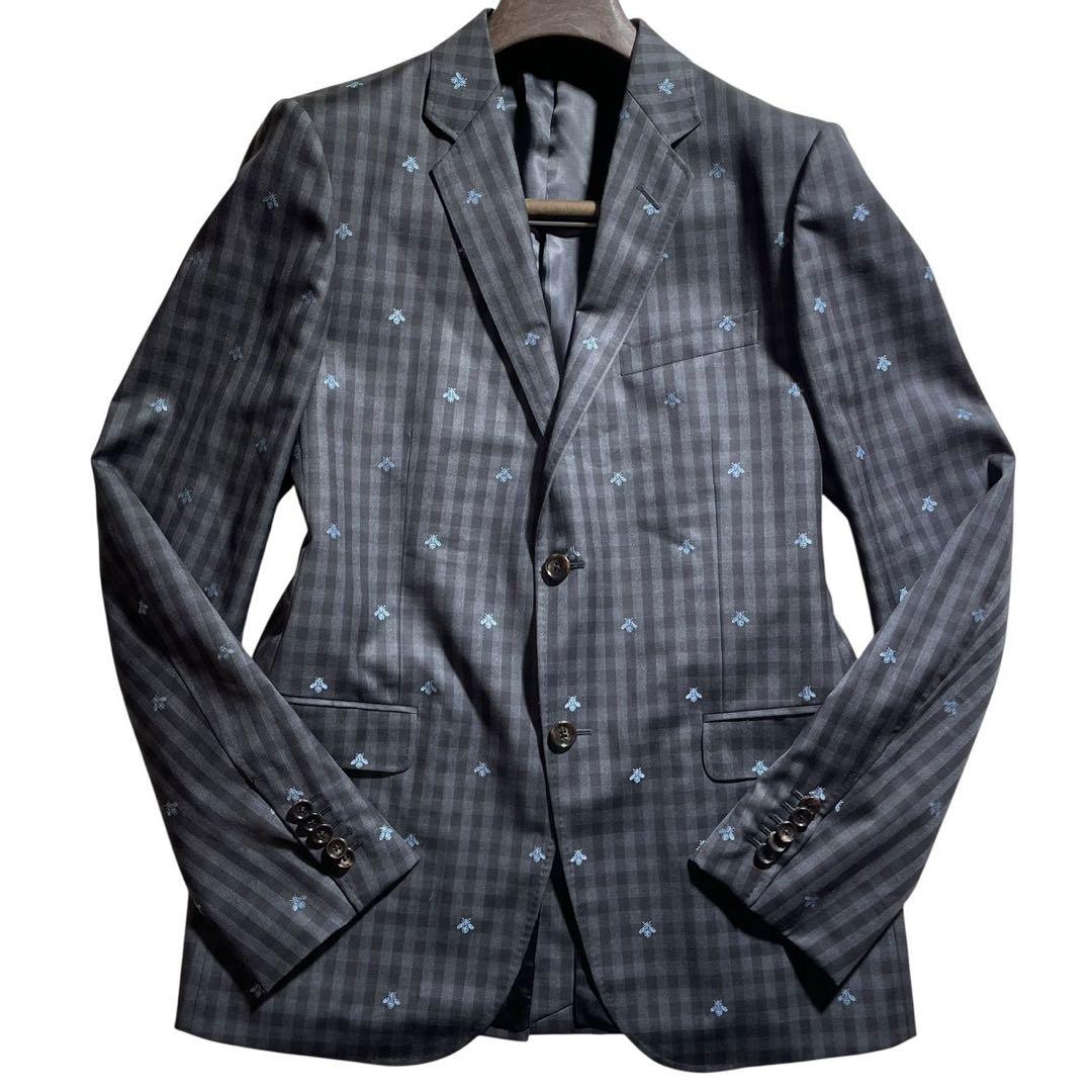 グッチ　現行！ミケーレ期　豪華ビー◎ スーツ セットアップ 50 XL