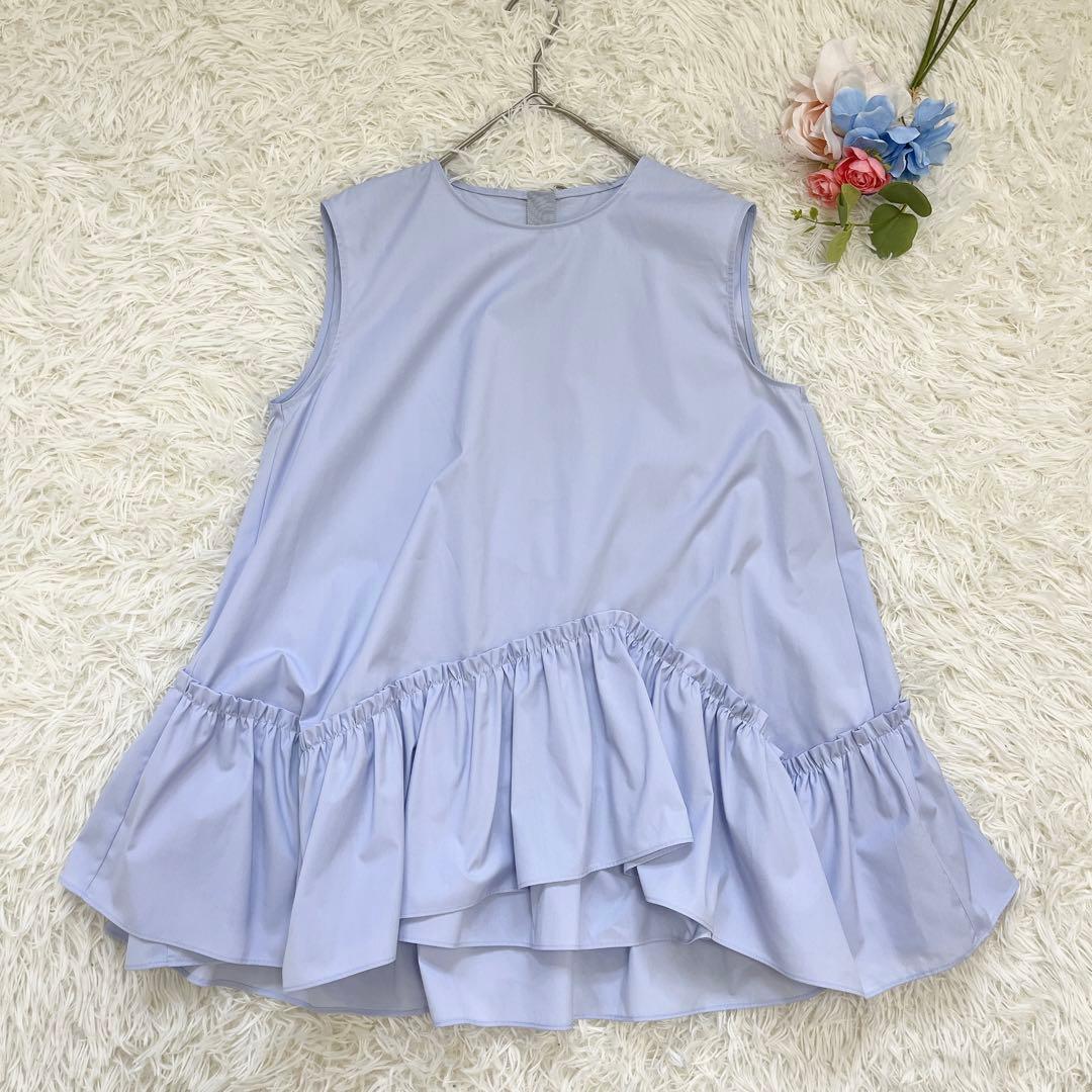 美品♡liten リテン レイヤードフリルブラウス ヒヤシンス