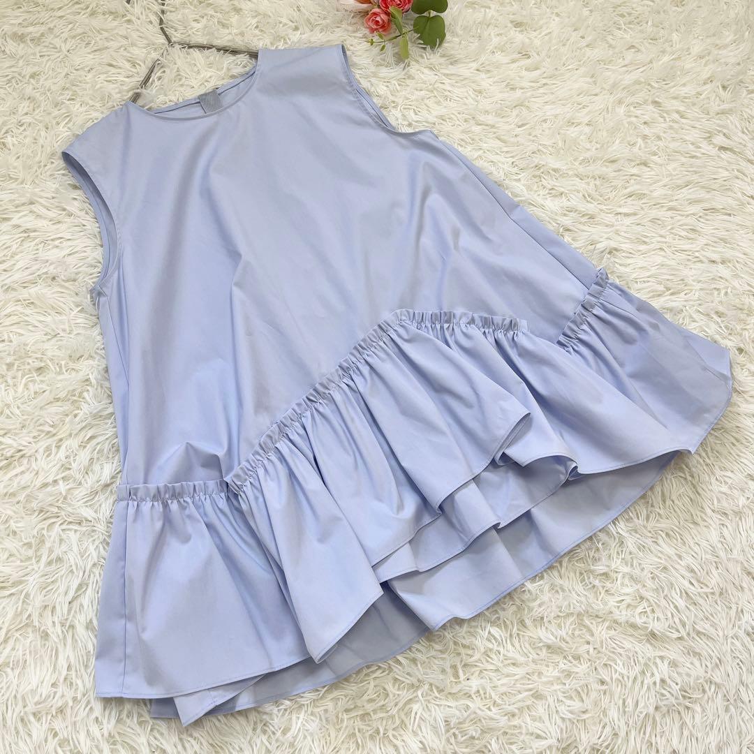 美品♡liten リテン レイヤードフリルブラウス ヒヤシンス