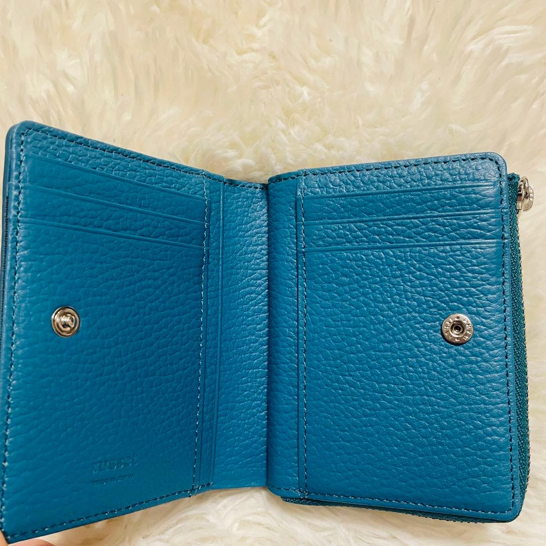 茉*花様 【美品】russet 二つ折り財布 モノグラムプレート