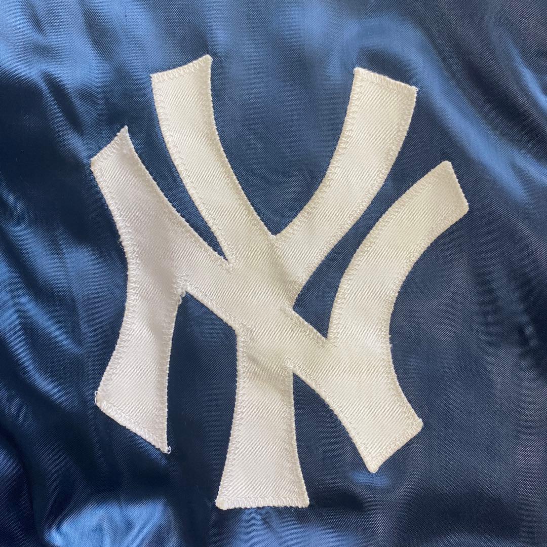 New York Yankees スタジャン ナイロンジャケット80s ネイビー