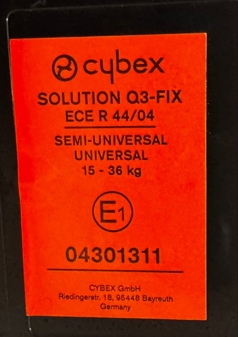 【美品1/11値下げ】cybex Solution Q3-Fixジュニアシート