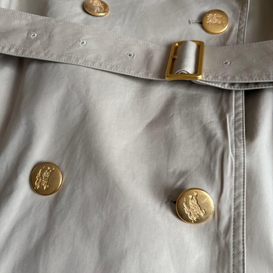 バーバリー トレンチコート 金ボタン ノバチェック ベルト M相当