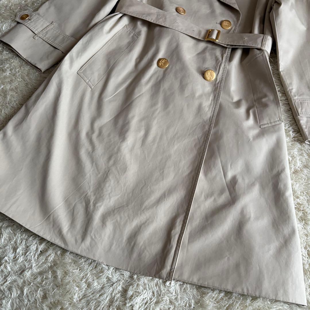 バーバリー トレンチコート 金ボタン ノバチェック ベルト M相当