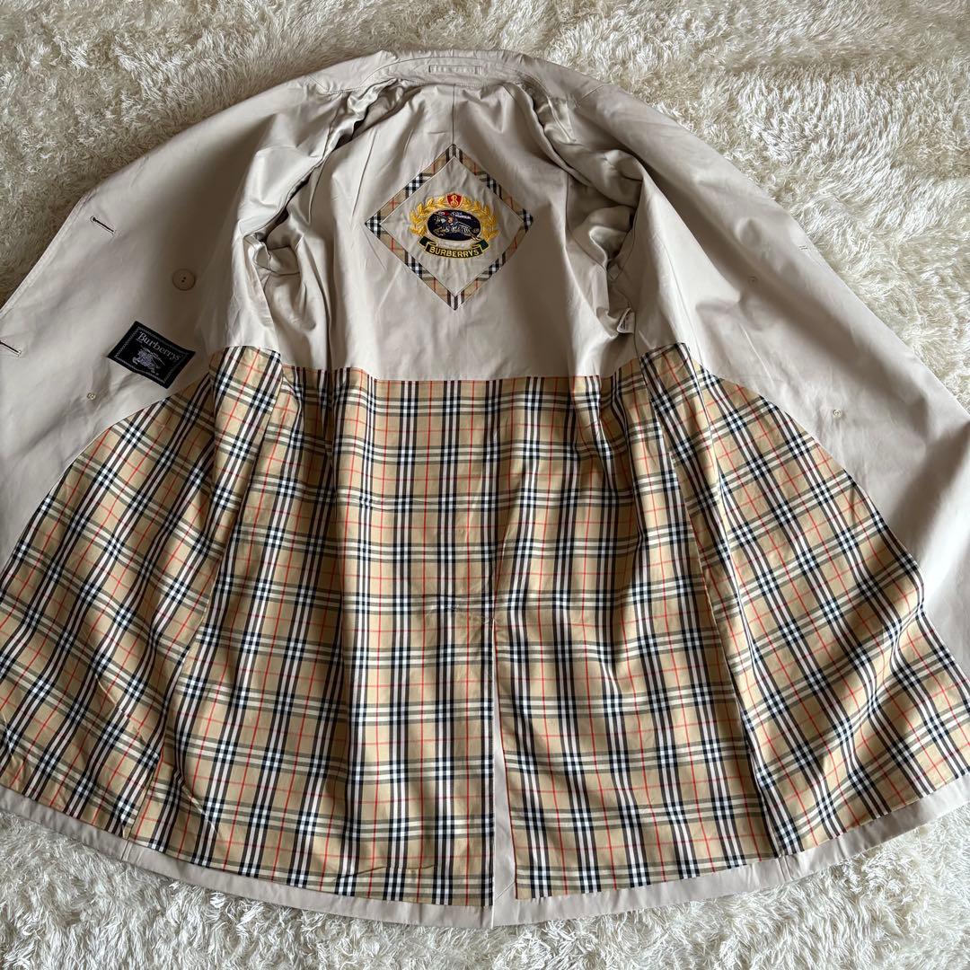 バーバリー トレンチコート 金ボタン ノバチェック ベルト M相当
