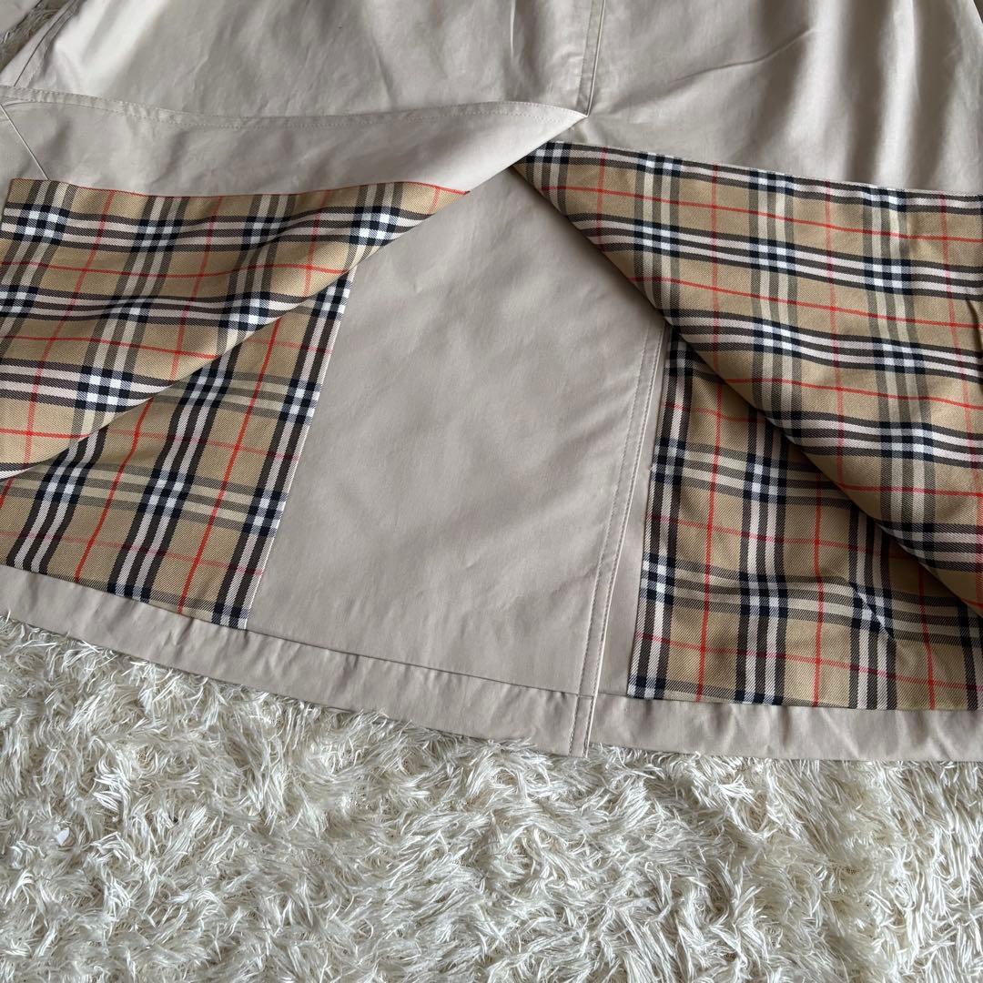 バーバリー トレンチコート 金ボタン ノバチェック ベルト M相当