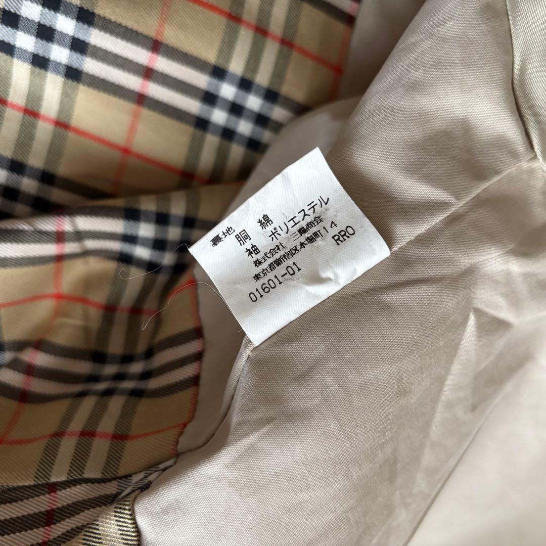 バーバリー トレンチコート 金ボタン ノバチェック ベルト M相当