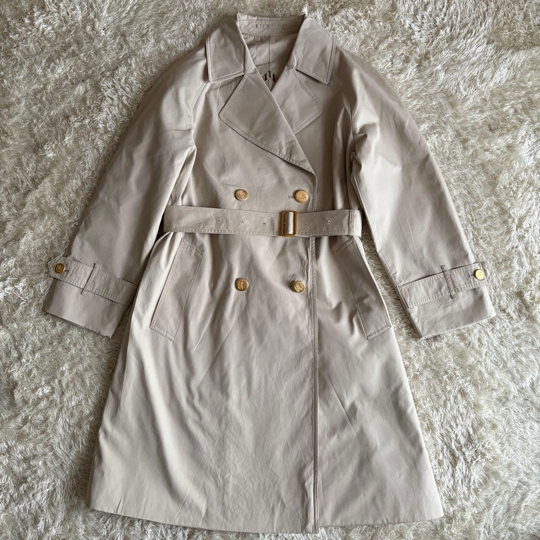 バーバリー トレンチコート 金ボタン ノバチェック ベルト M相当