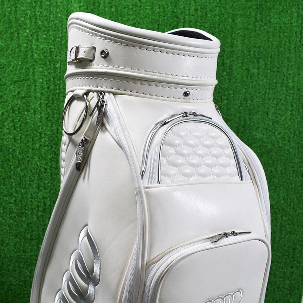 ＡＵＤＩ アウディ ゴルフ ３点式ショルダーキャディバッグ【ホワイト】美品！