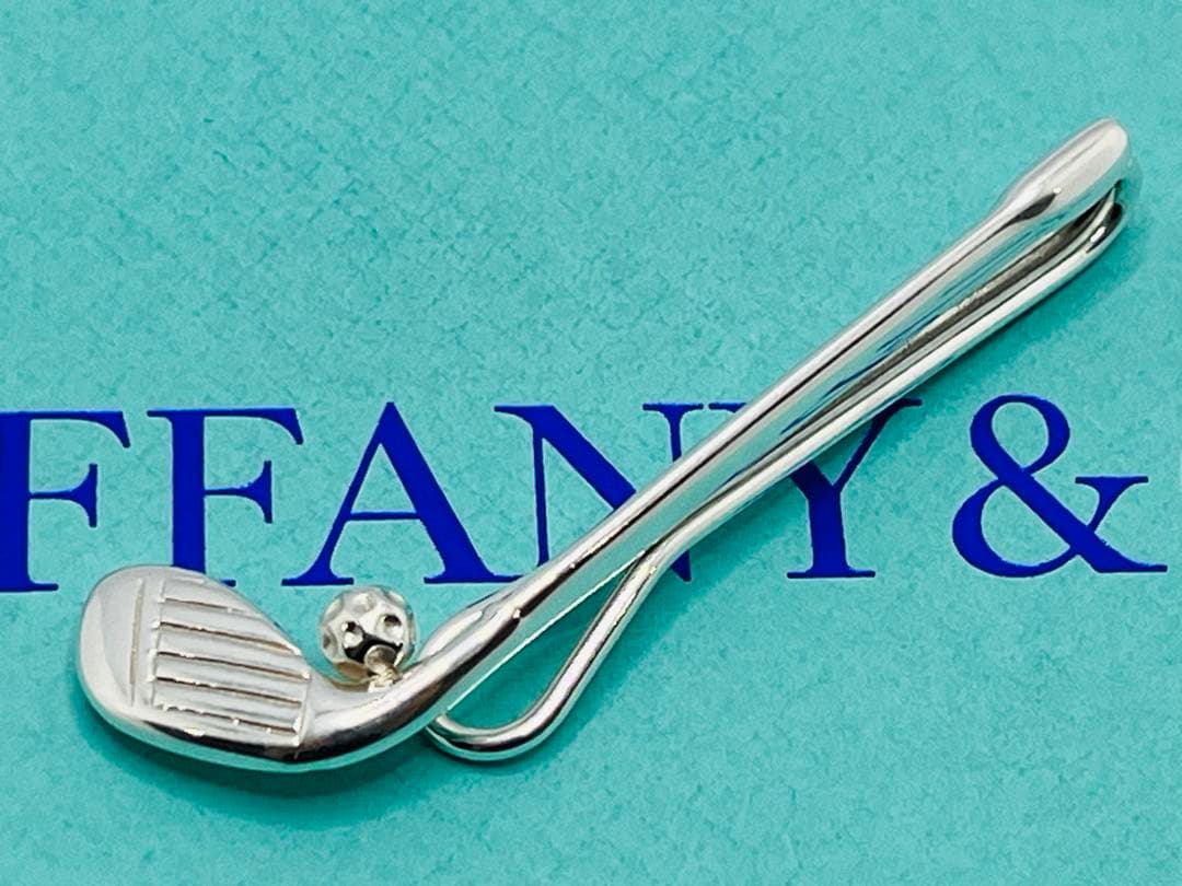 c743 美品　ティファニー　ゴルフクラブ　マネークリップ　ネクタイピン　925