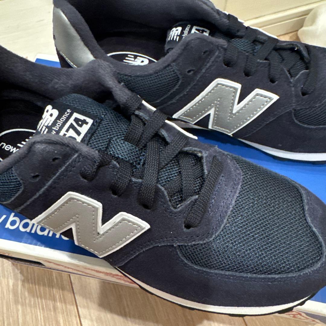 新品New Balance 574 ネイビー スニーカー　 24センチ