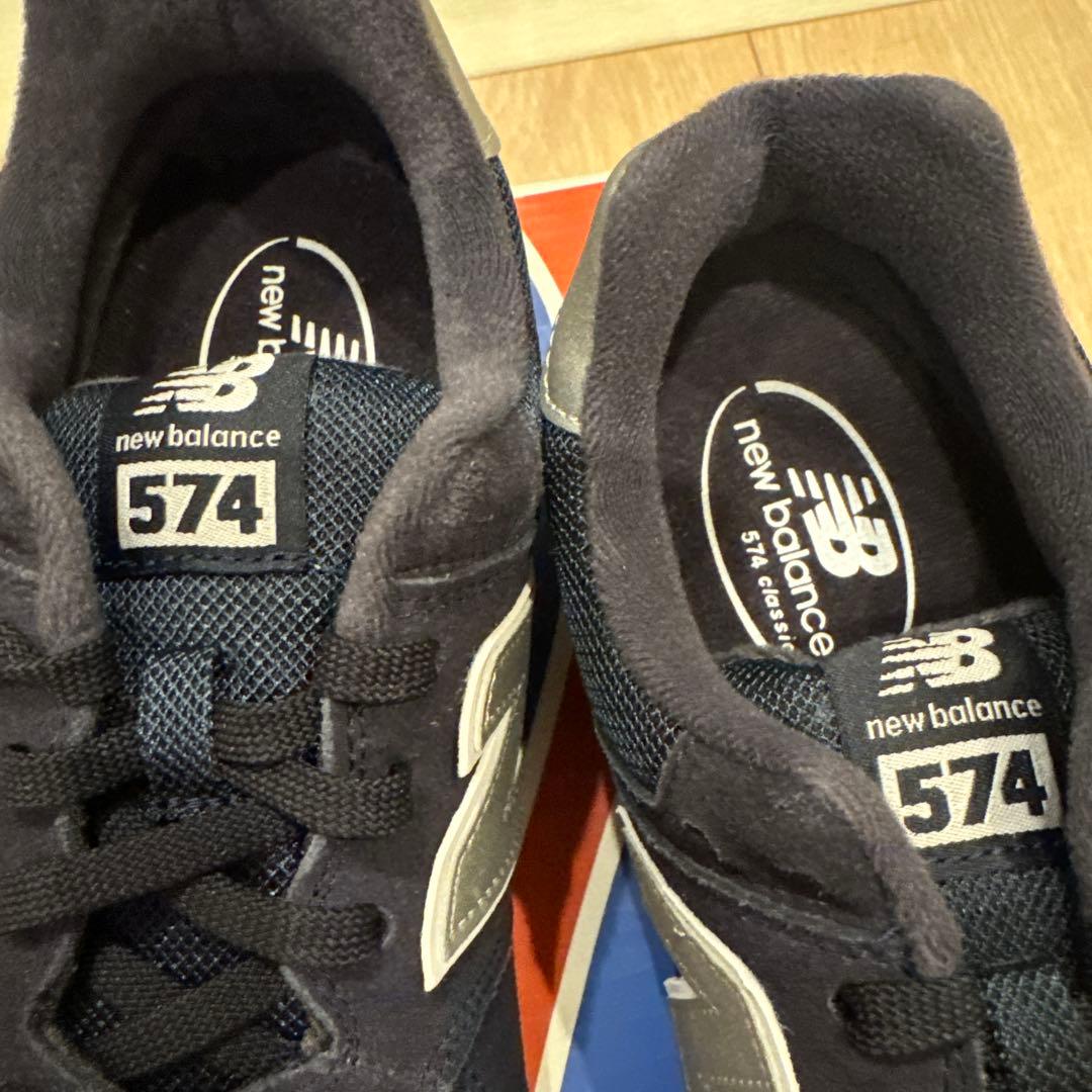 新品New Balance 574 ネイビー スニーカー　 24センチ