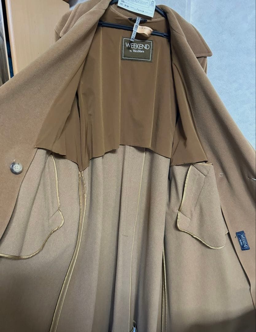 マックスマーラ　ロングコート　ピュアウール　訳あり　中古　虫食い