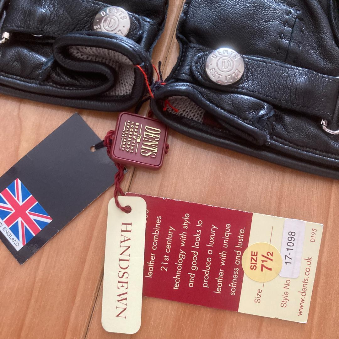 新品★ DENTS デンツ 手縫い 革手袋 レザーグローブ 羊革 シープ 英国