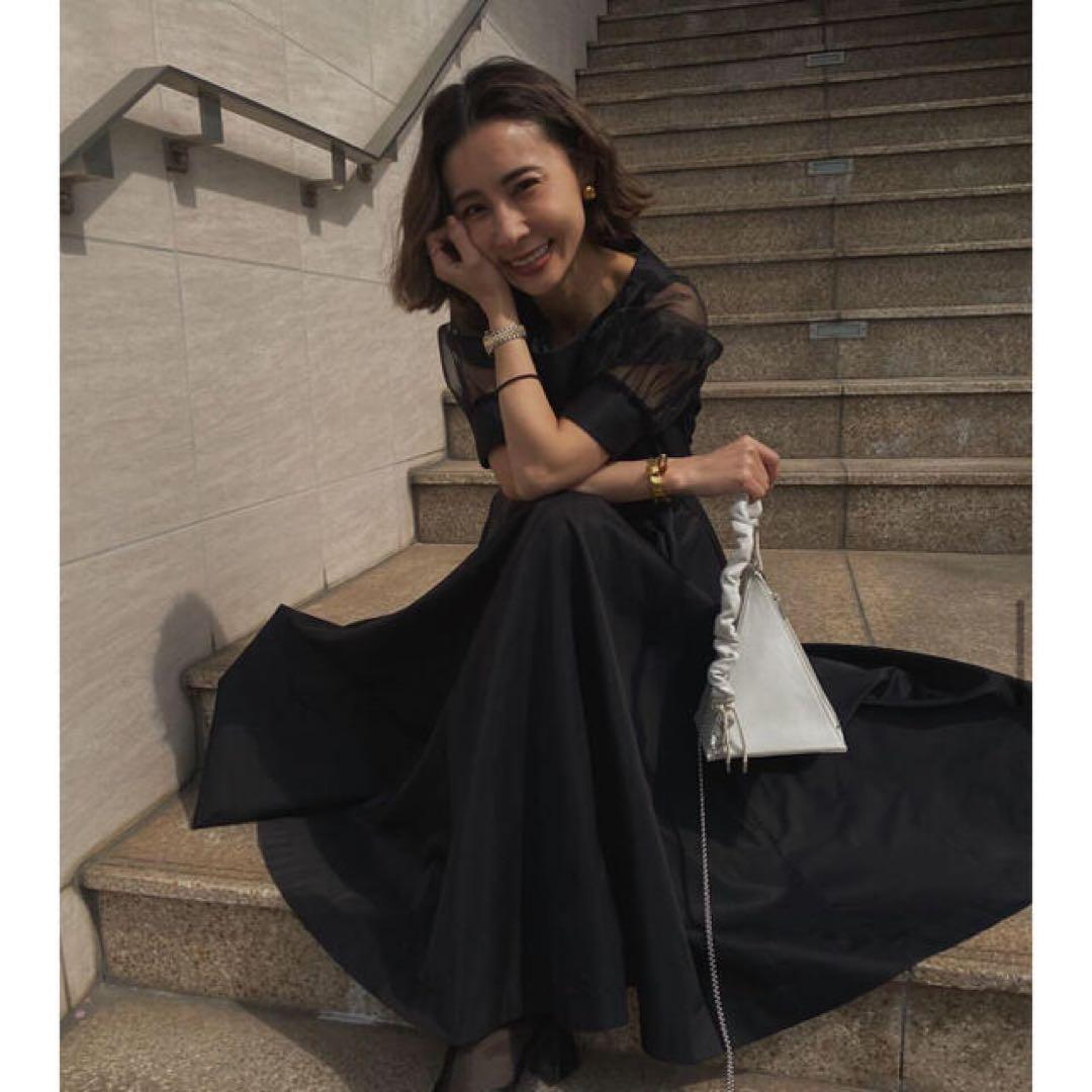 スーツ・フォーマル・ドレス ameri vintage SHEER PUFF SLEEVE DRESS