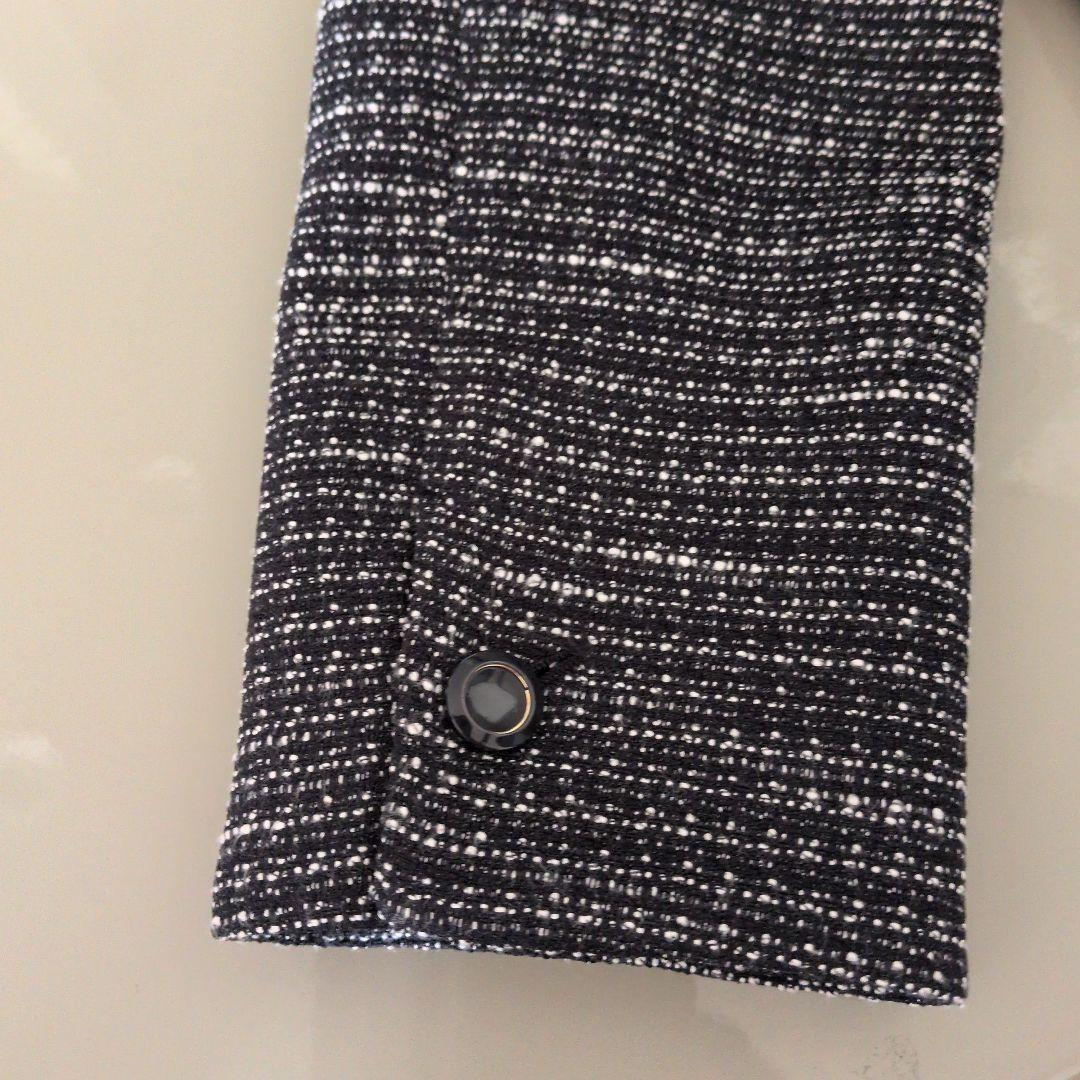 ANY SIS新品タグ付き ノーカラーツイードジャケット１３号