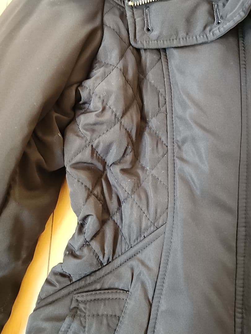 【美品】伊太利屋　キルティング中綿　Xライン　ロングコート