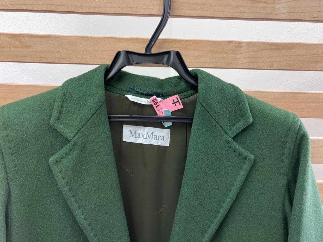 美品！マックスマーラ　白タグ　カシミヤ100％　チェスターロングコートサイズ38