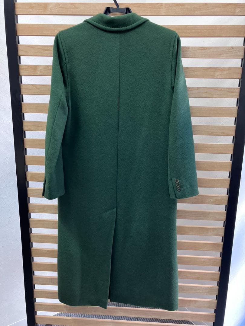 美品！マックスマーラ　白タグ　カシミヤ100％　チェスターロングコートサイズ38