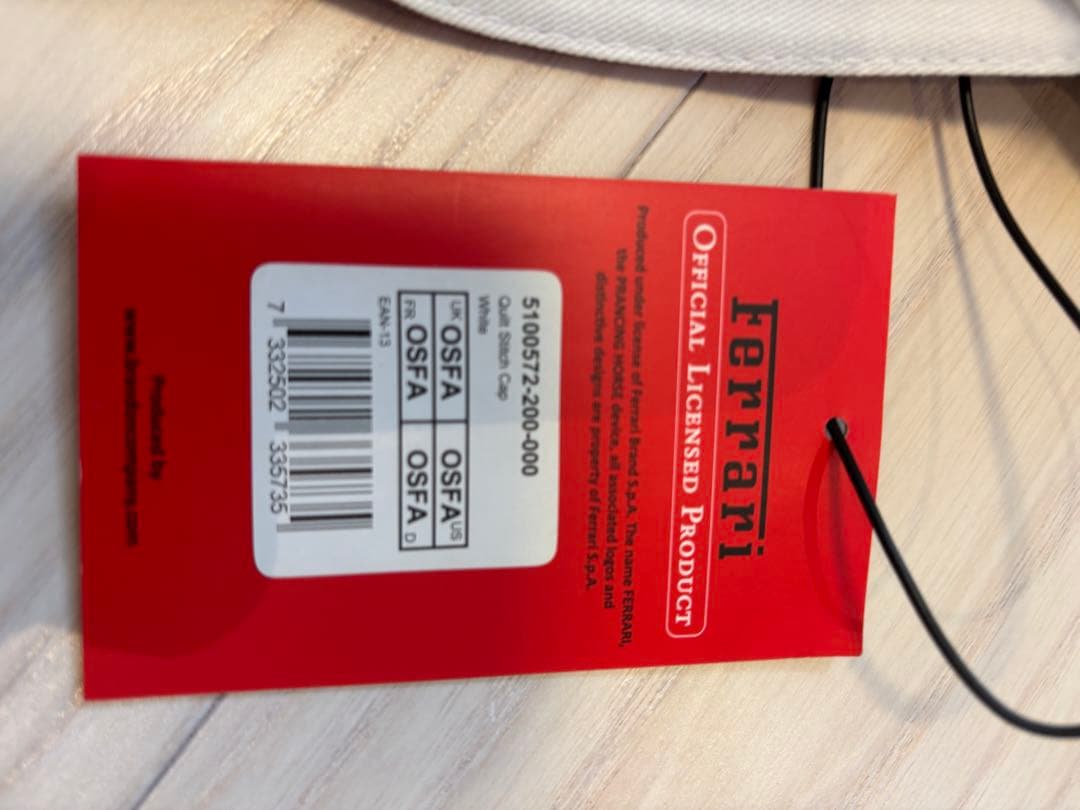 【新品未使用】フェラーリ F1 キャップ 2016年メキシコグランプリ（白）