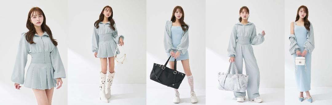 ダーリッチ darich カラーラメスウェットプリーツミニスカート グレー FL