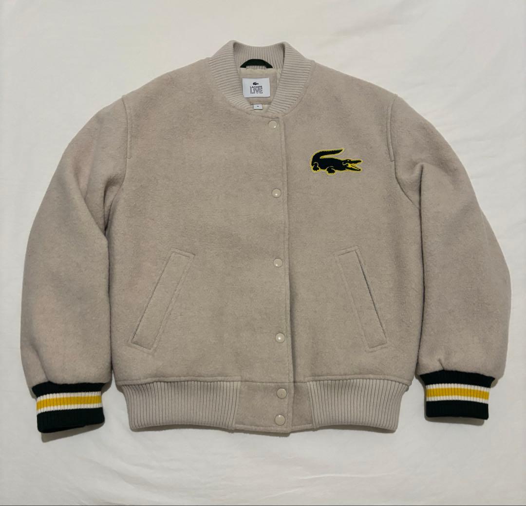 LACOSTE  L!VE　ウールメルトン スタジャン　ラコステライブ