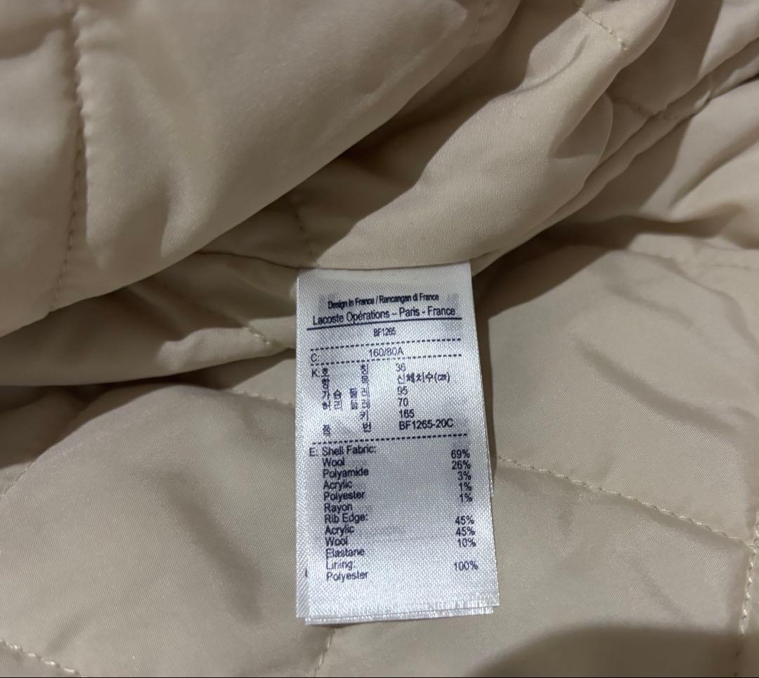 LACOSTE  L!VE　ウールメルトン スタジャン　ラコステライブ