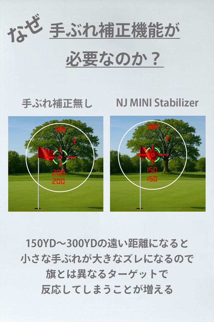 NINJORGOLF 距離計 NJ MINI Stabilizer OLED
