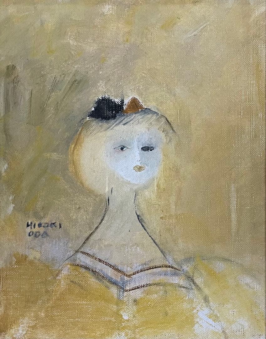 織田廣喜　少女　油彩　二科会理事長　3号　e123