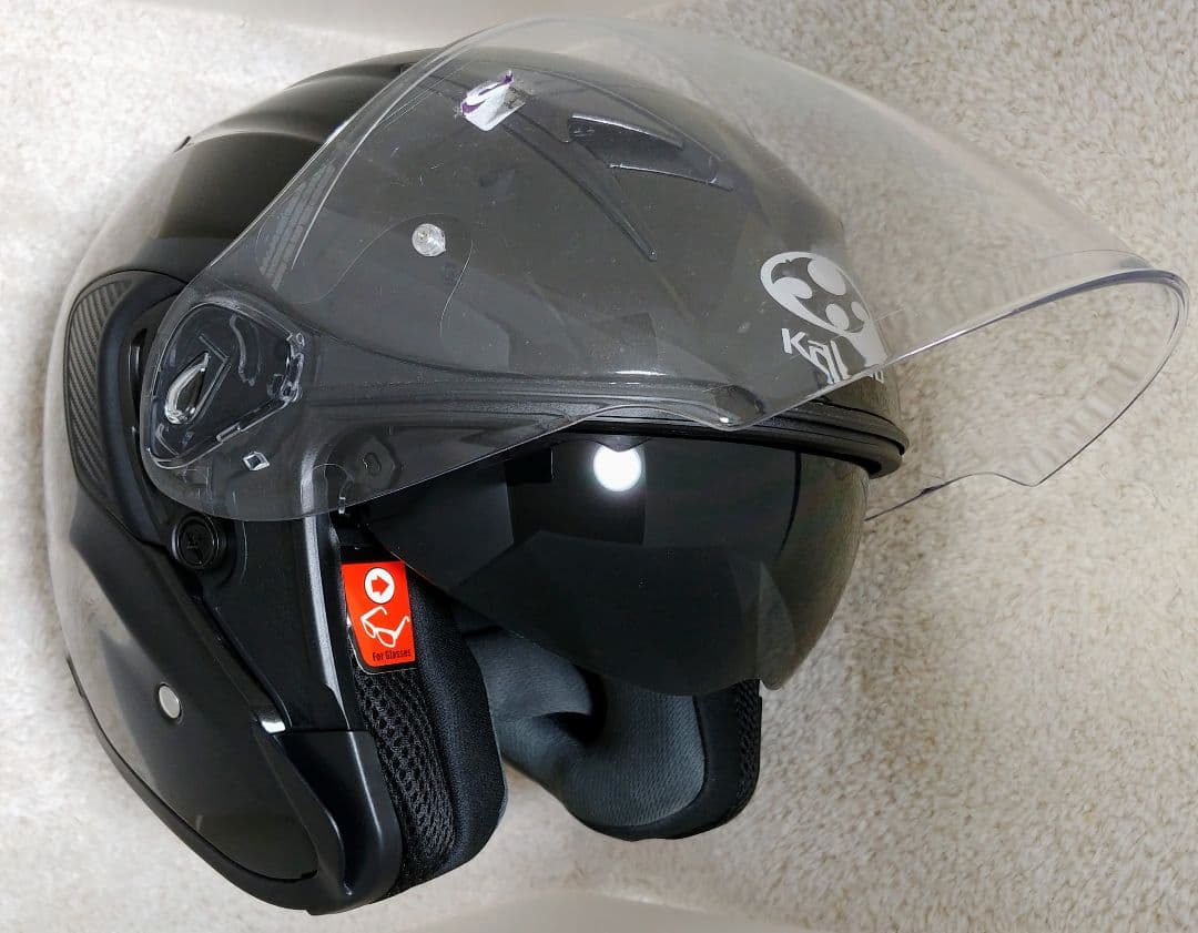 ポ*ン様 【ジェットヘルメット】OGK KABUTO EXCEED ブラックメタ