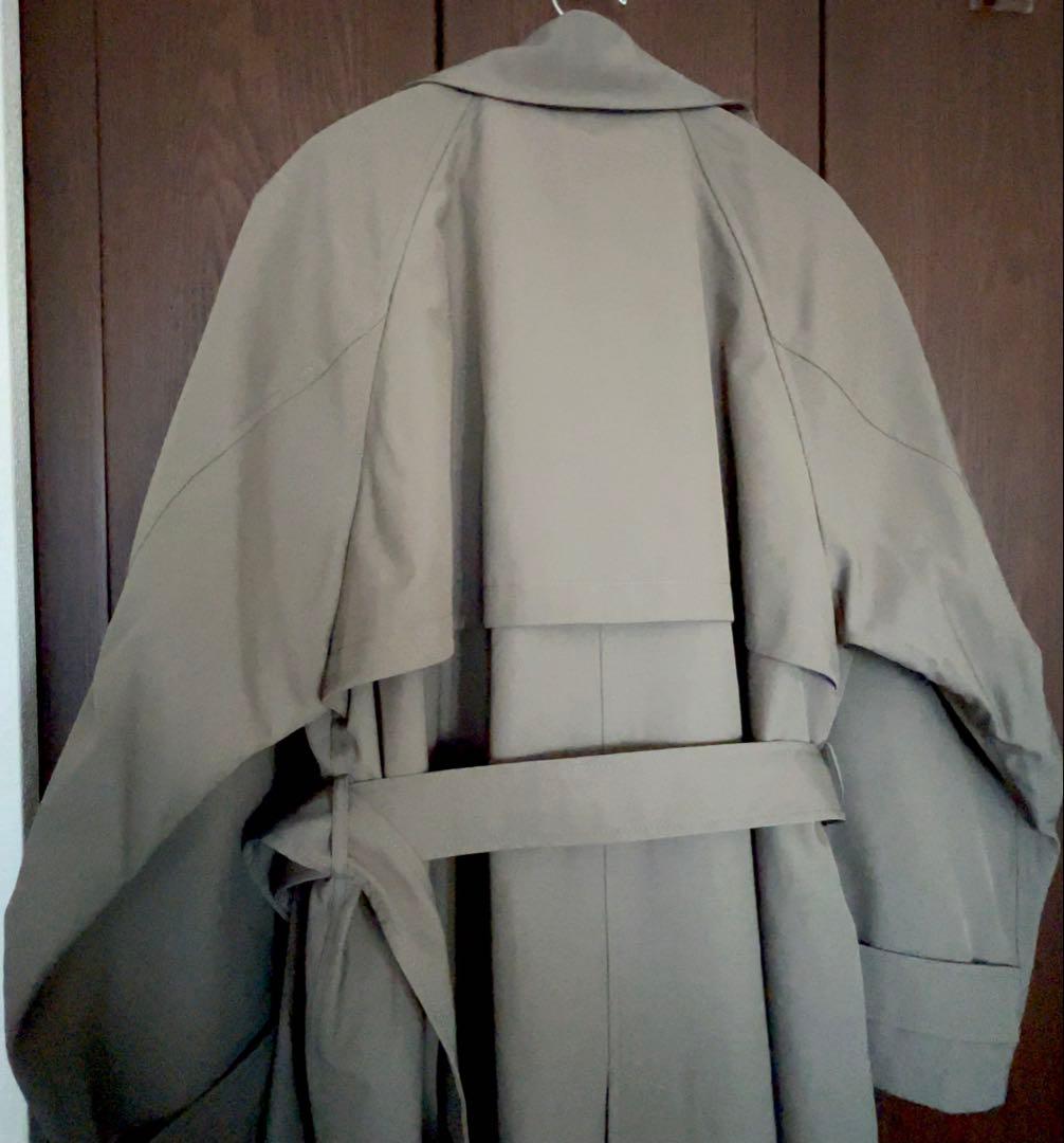 【美品】ユニクロトレンチコートリラックスフィット　カーキ XL