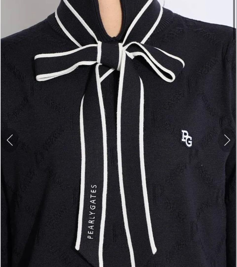 パーリーゲイツ　ダイヤロゴ柄ハイネックワンピース