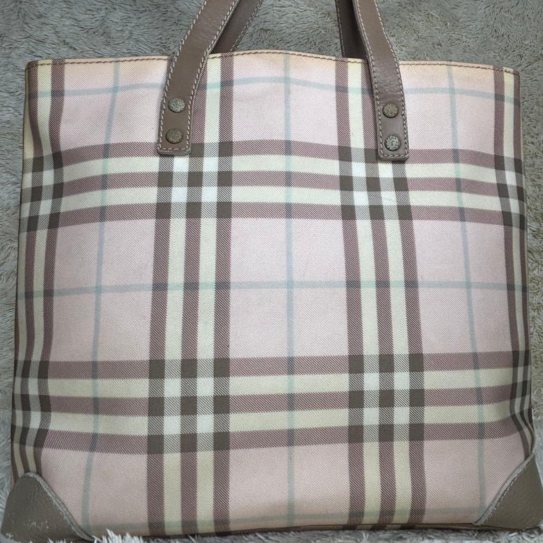 バーバリー　トート ショルダー バッグ チェック ピンク FF95 A4サイズ