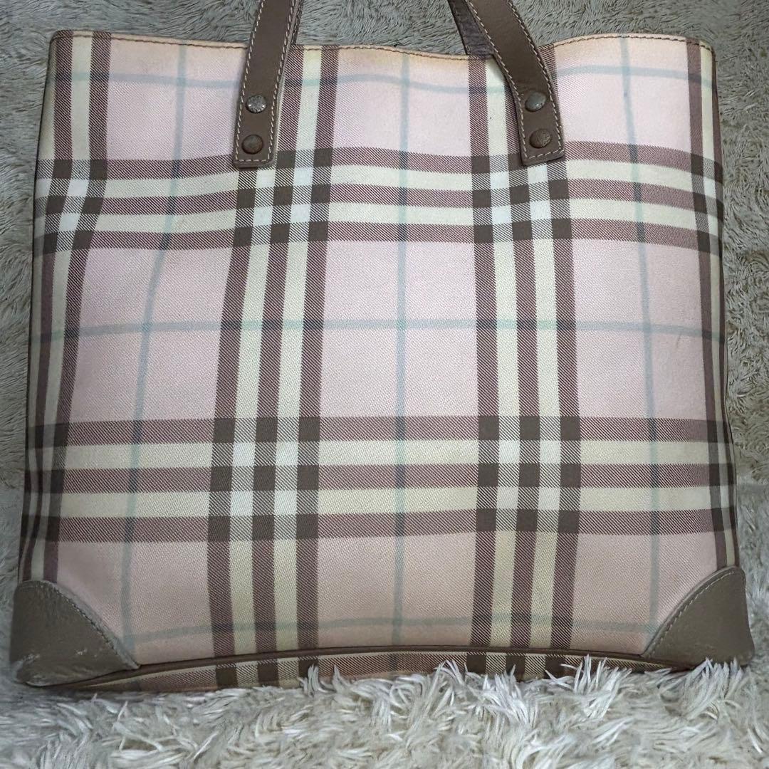 バーバリー　トート ショルダー バッグ チェック ピンク FF95 A4サイズ