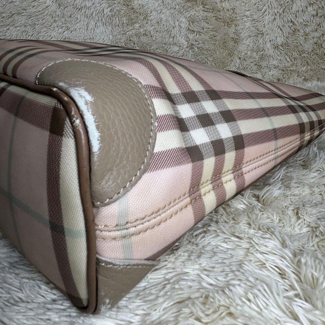バーバリー　トート ショルダー バッグ チェック ピンク FF95 A4サイズ