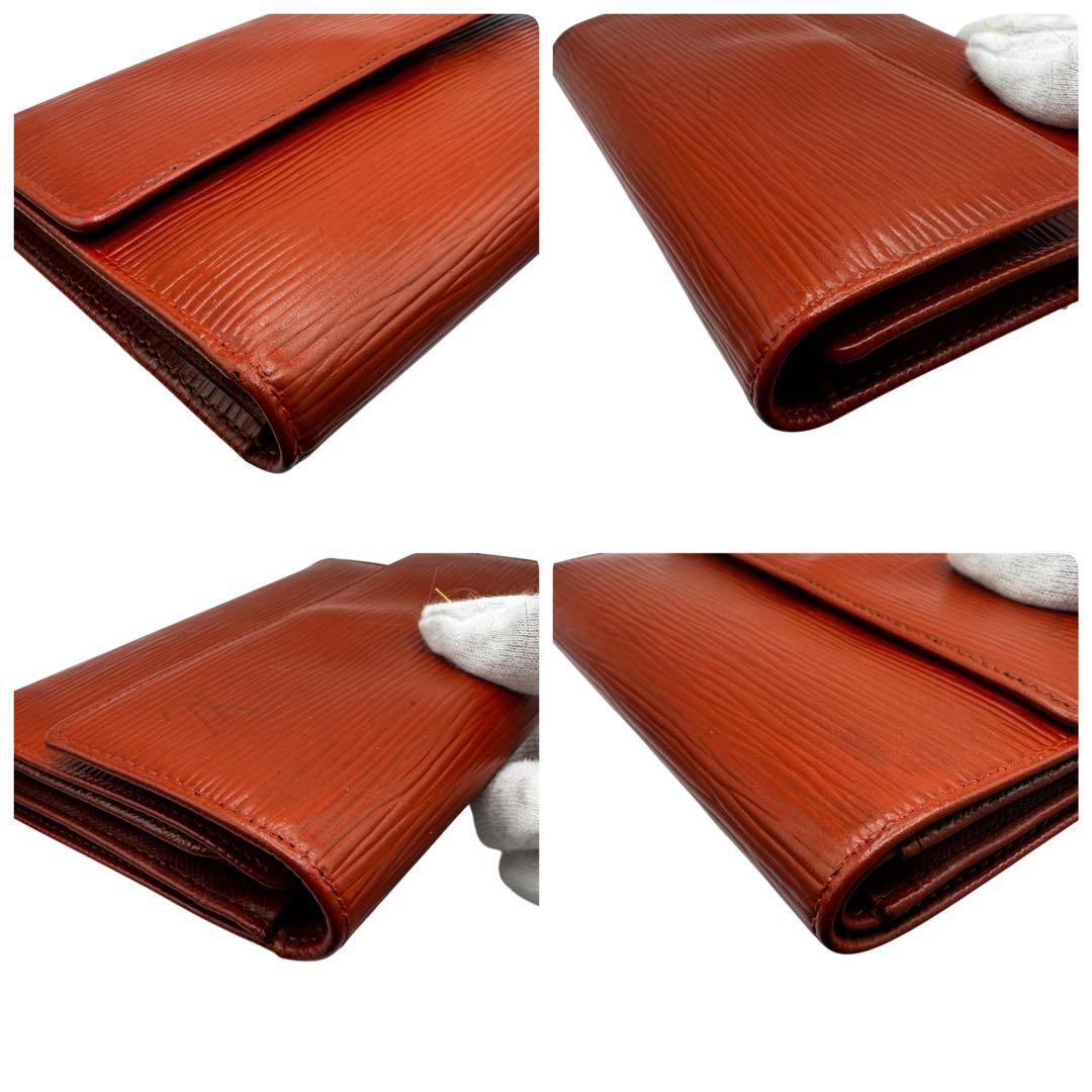 未使用品級✨LOUIS VUITTON 折財布 エピ レザー ブラウン 本革