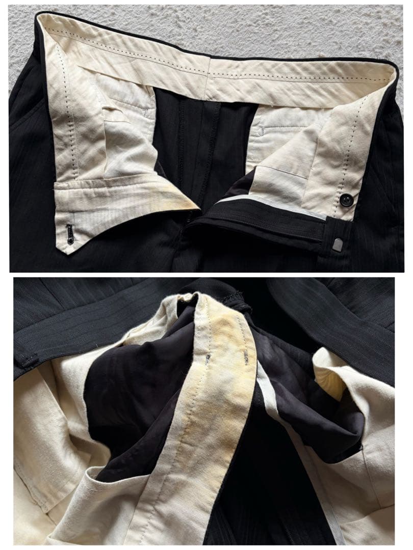 【XLサイズ】ポールスミスコレクション×ロロピアーナ スーツ 裏地総柄 ブラック