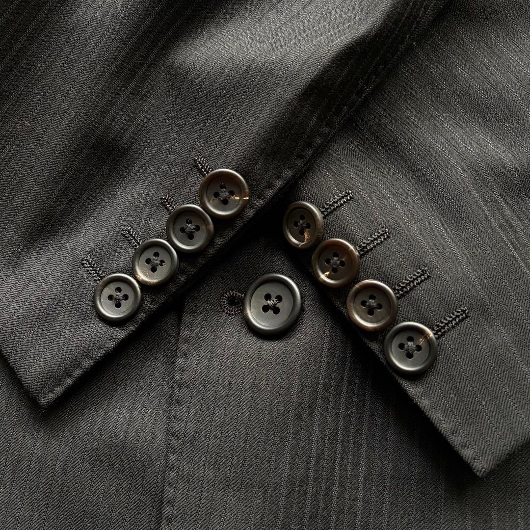 【XLサイズ】ポールスミスコレクション×ロロピアーナ スーツ 裏地総柄 ブラック