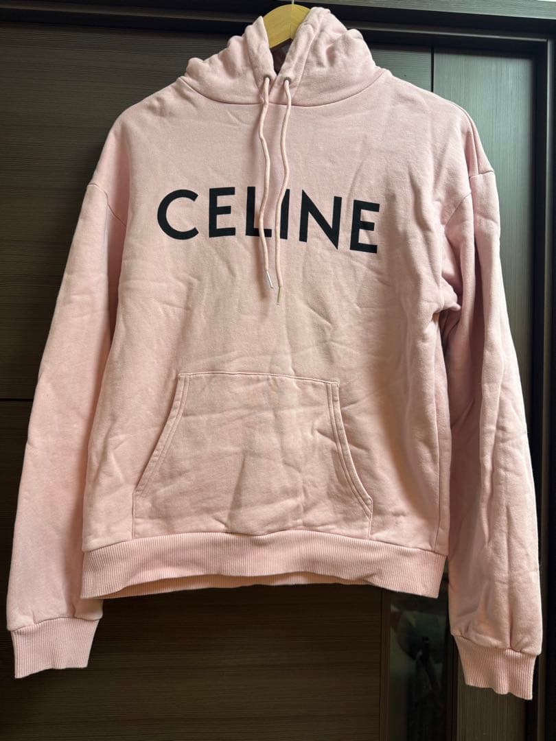 CELINE パーカー　ピンク　XS