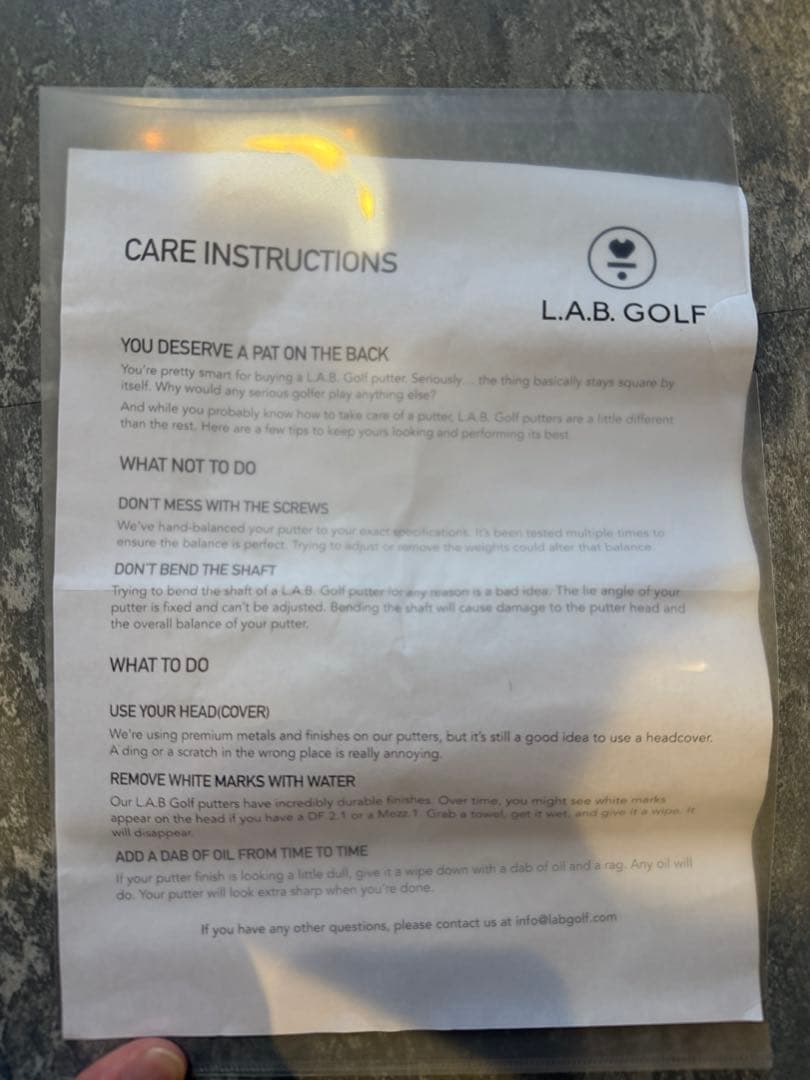 L.A.B. GOLF OZ1 パター34インチ