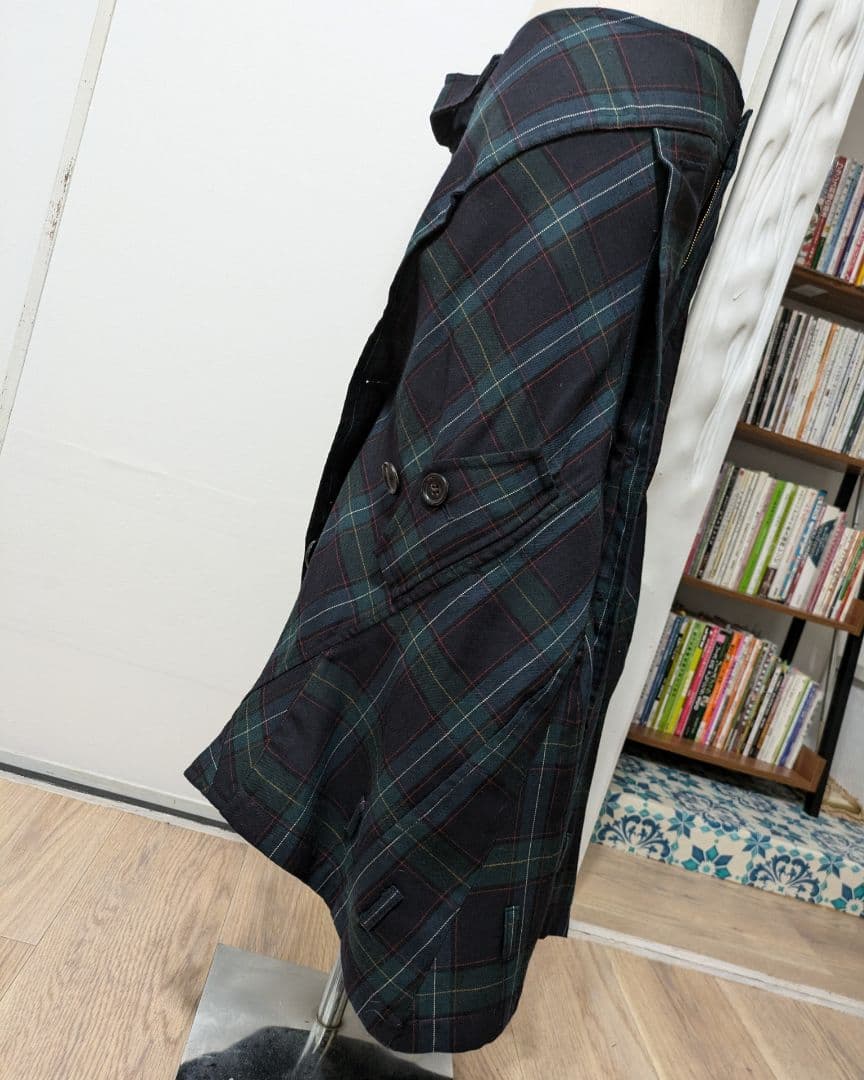 ジュンヤ コム・デ・ギャルソン／グリーンチェックペンギンパンツ