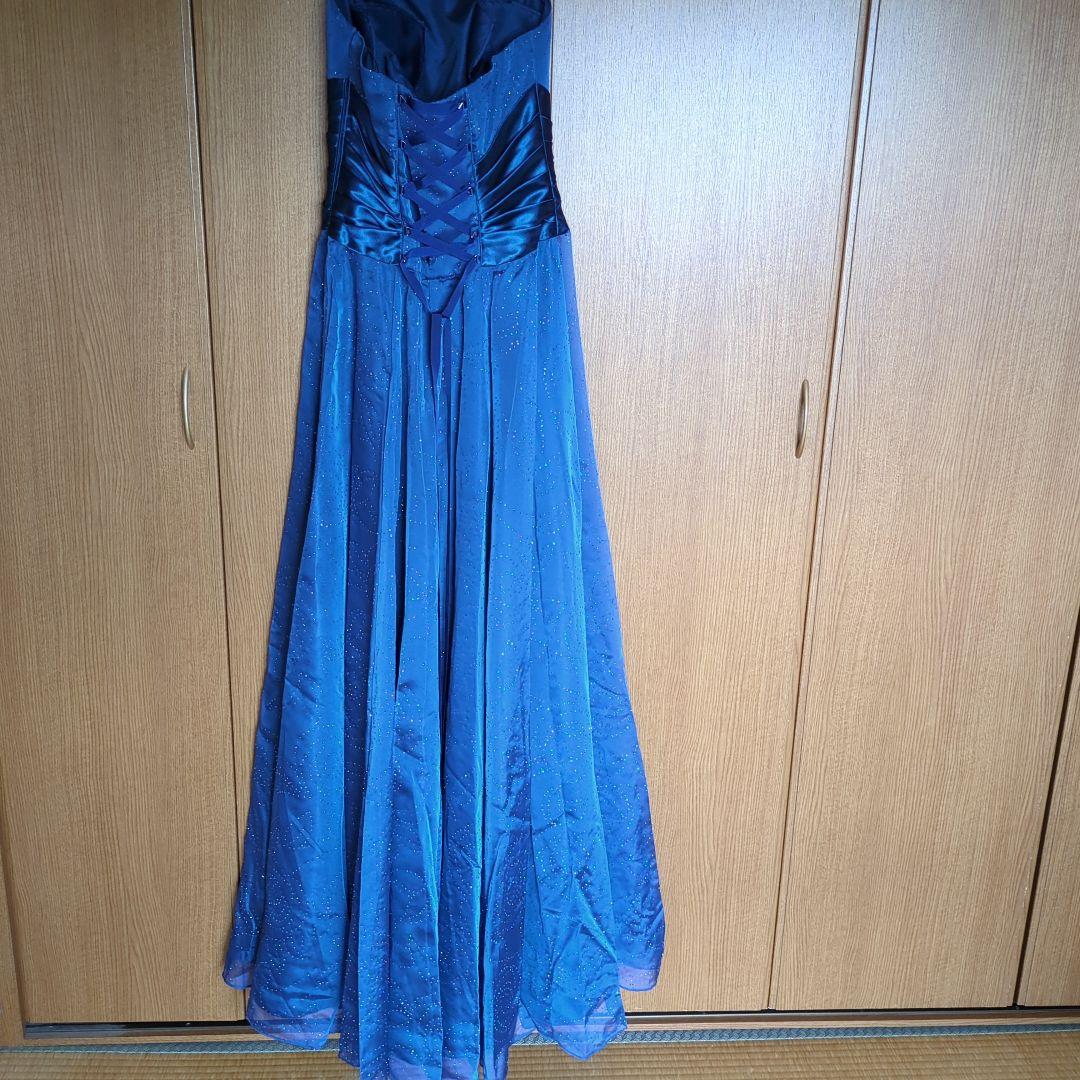 AIMER＊　ロングドレス　ブルー　ラメ　9号
