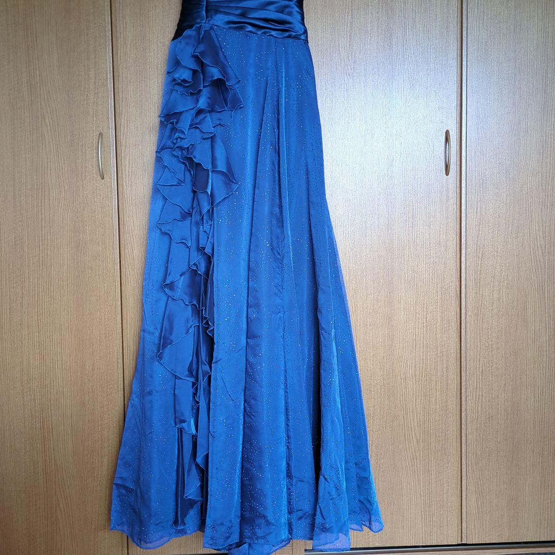 AIMER＊　ロングドレス　ブルー　ラメ　9号