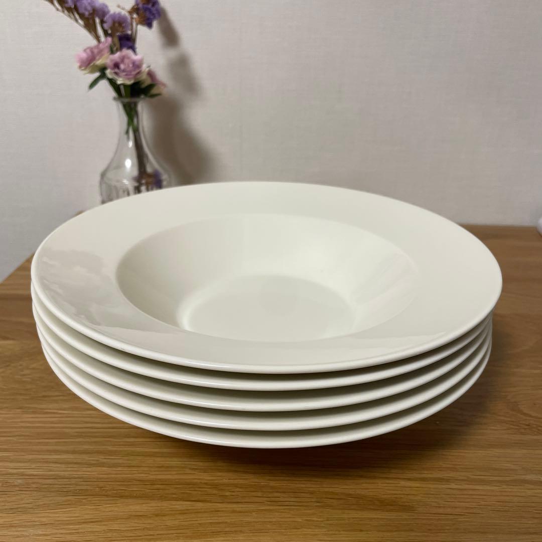 【5枚セット、バラ売り可】ARABIA Koko ホワイト皿 食洗機対応