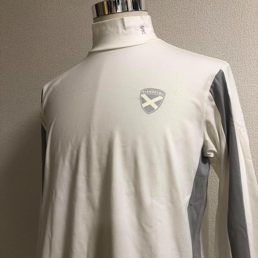 未使用 セントアンドリュース◆長袖 モックネック ウェア◆ホワイト LLサイズ