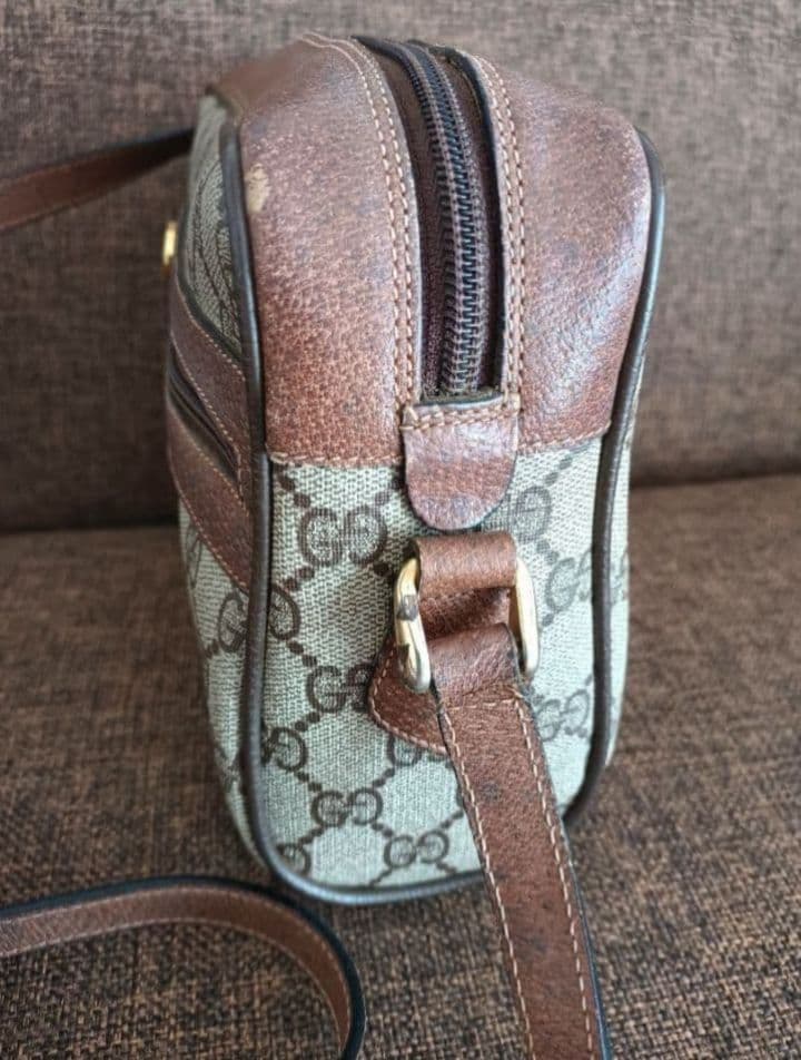 Old Gucci GGパターン シェリーラインショルダーバッグ
