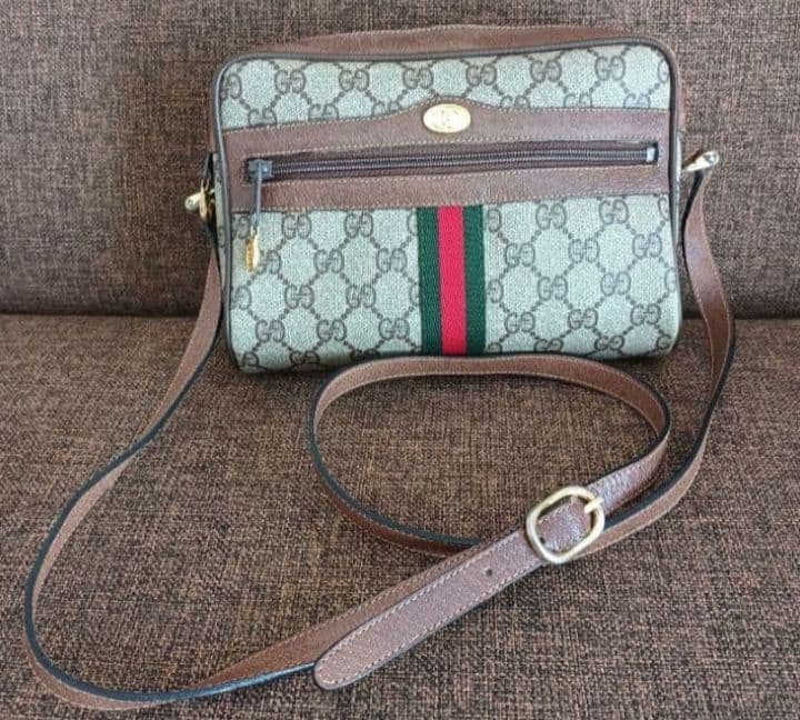 Old Gucci GGパターン シェリーラインショルダーバッグ