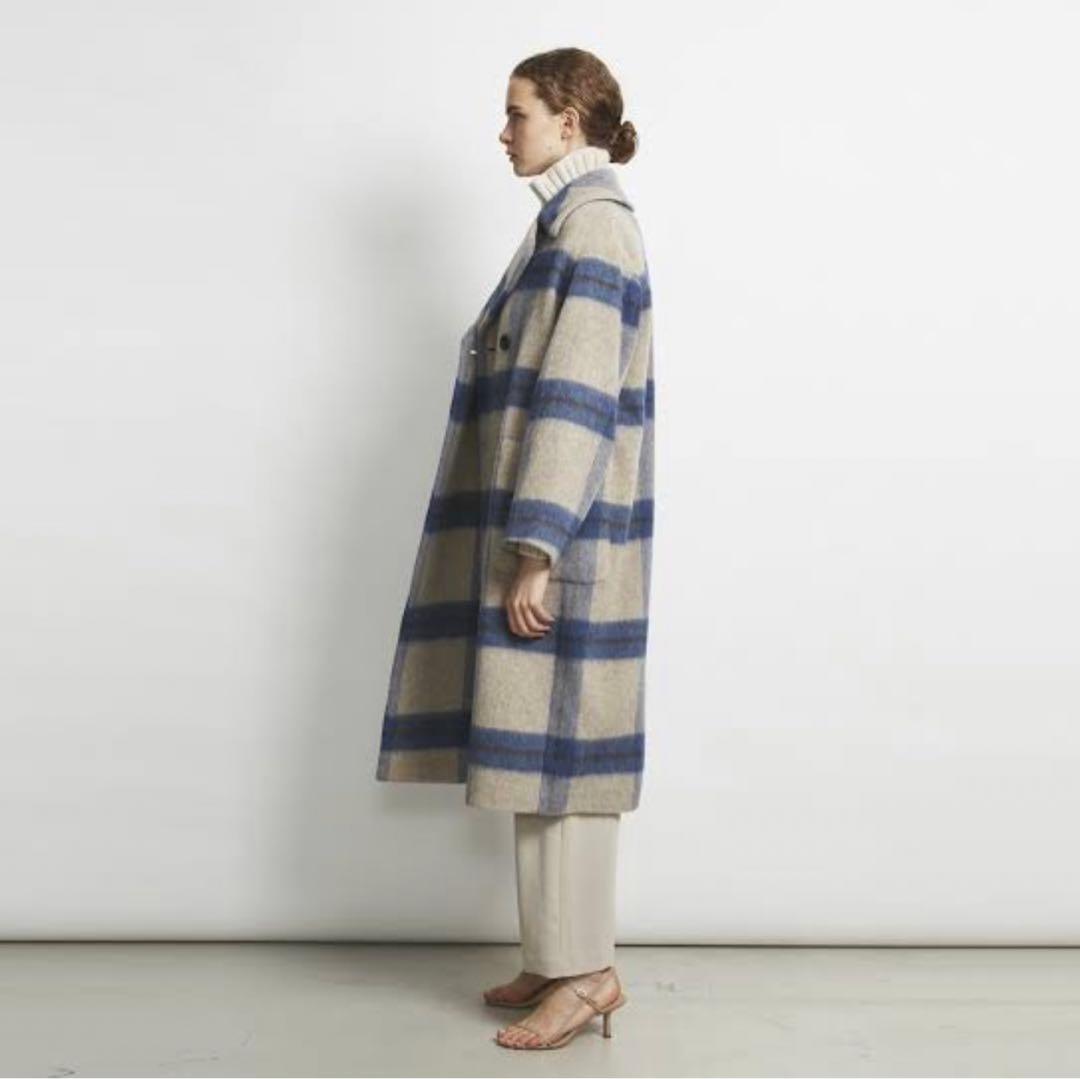 エリオポール　チェスターシャギーチェックコート